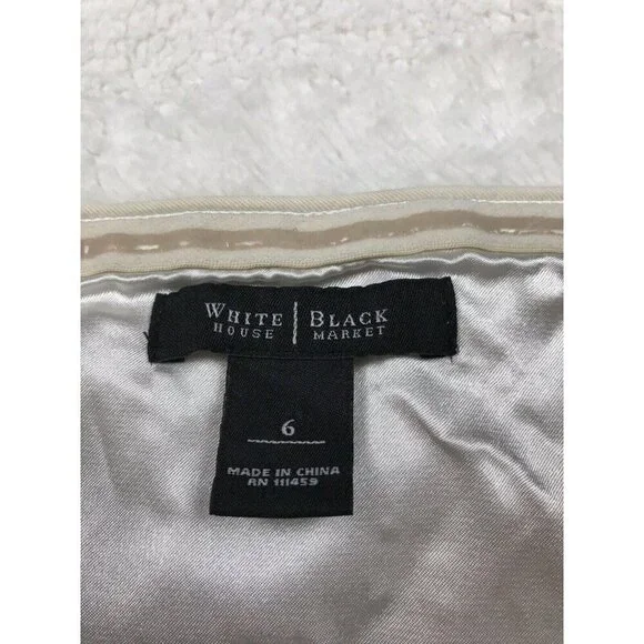 White House Black Market Womens Dress Size 6 Strapless Silk Cocktail Party - Picture 4 of 11